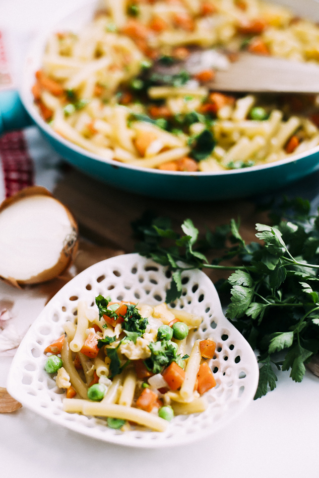 Makaron z marchewka i groszkiem 8